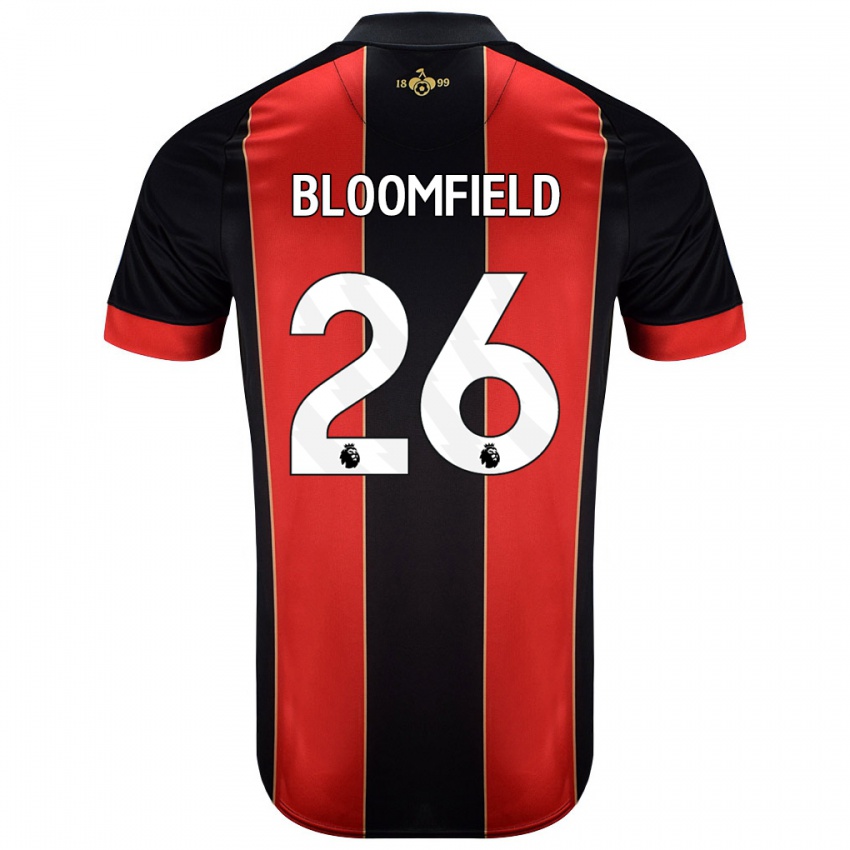 Kinder Erin Bloomfield #26 Rot Schwarz Heimtrikot Trikot 2024/25 T-Shirt Schweiz