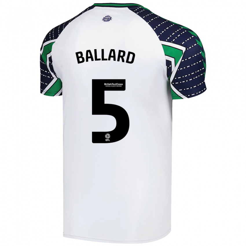 Enfant Maillot Daniel Ballard #5 Blanc Tenues Extérieur 2024/25 T-Shirt Suisse