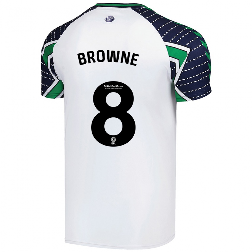 Enfant Maillot Alan Browne #8 Blanc Tenues Extérieur 2024/25 T-Shirt Suisse