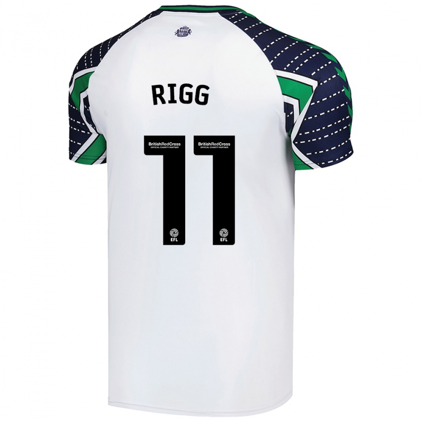 Enfant Maillot Chris Rigg #11 Blanc Tenues Extérieur 2024/25 T-Shirt Suisse