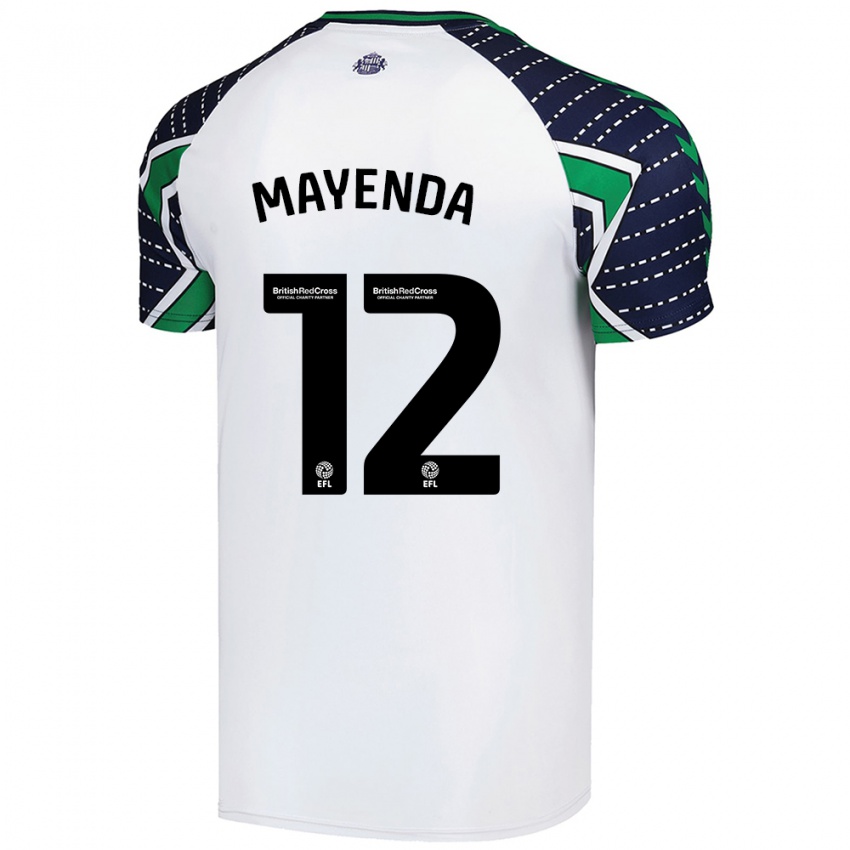 Kinder Eliezer Mayenda #12 Weiß Auswärtstrikot Trikot 2024/25 T-Shirt Schweiz