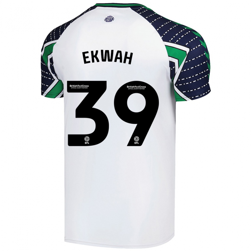 Enfant Maillot Pierre Ekwah #39 Blanc Tenues Extérieur 2024/25 T-Shirt Suisse