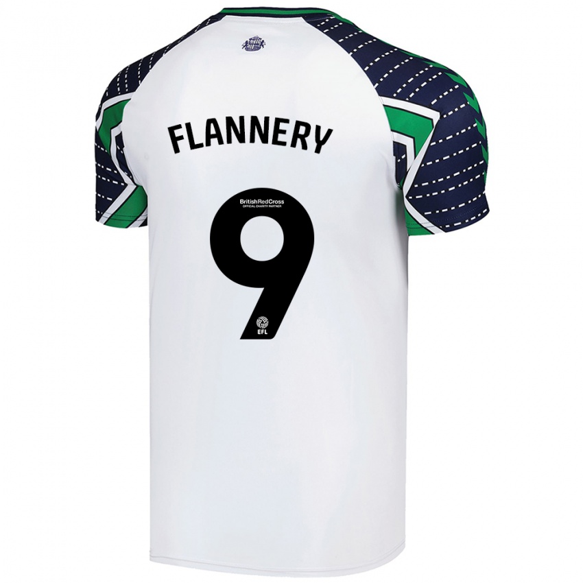 Enfant Maillot Keira Flannery #9 Blanc Tenues Extérieur 2024/25 T-Shirt Suisse