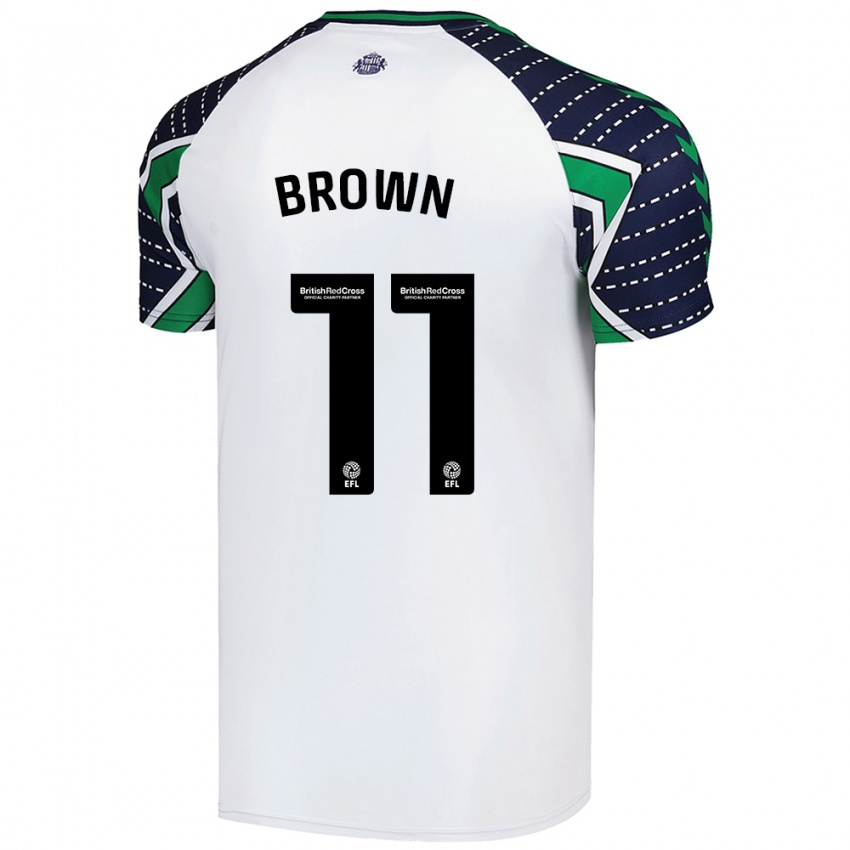 Enfant Maillot Jessica Brown #11 Blanc Tenues Extérieur 2024/25 T-Shirt Suisse