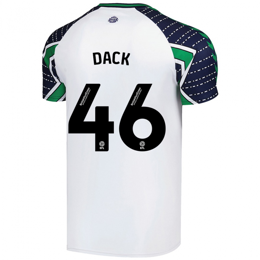 Enfant Maillot Bradley Dack #46 Blanc Tenues Extérieur 2024/25 T-Shirt Suisse