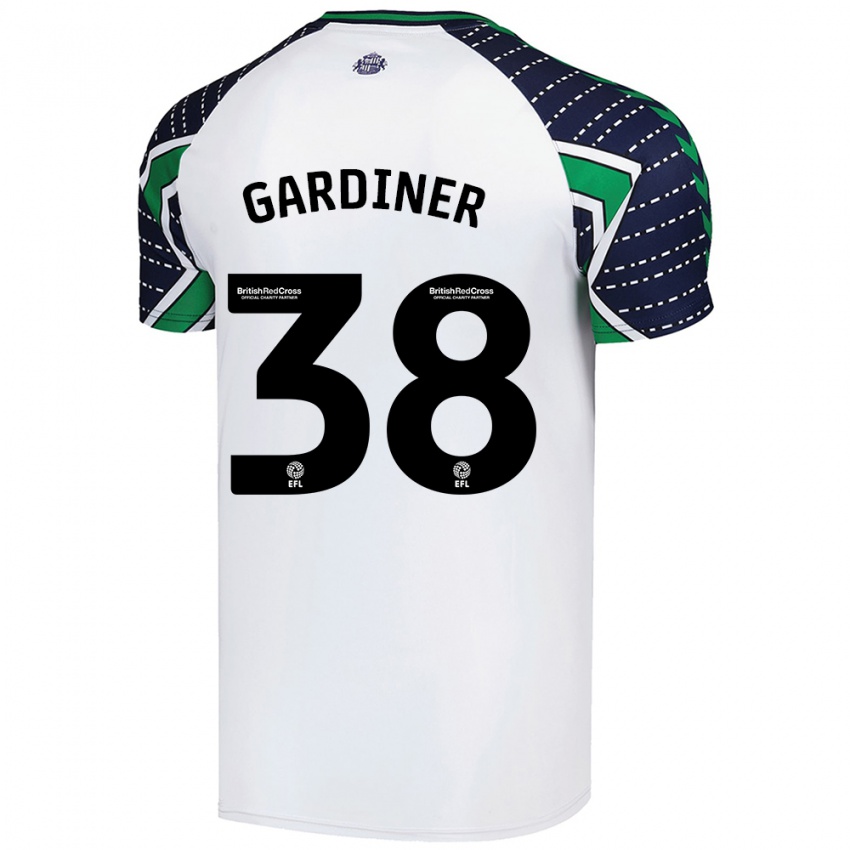 Enfant Maillot Harry Gardiner #38 Blanc Tenues Extérieur 2024/25 T-Shirt Suisse