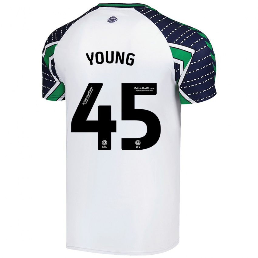 Kinder Matthew Young #45 Weiß Auswärtstrikot Trikot 2024/25 T-Shirt Schweiz