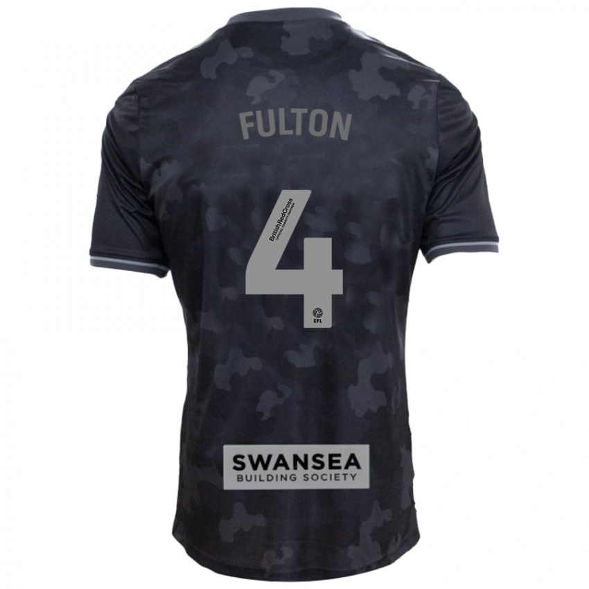 Kinder Jay Fulton #4 Schwarz Auswärtstrikot Trikot 2024/25 T-Shirt Schweiz