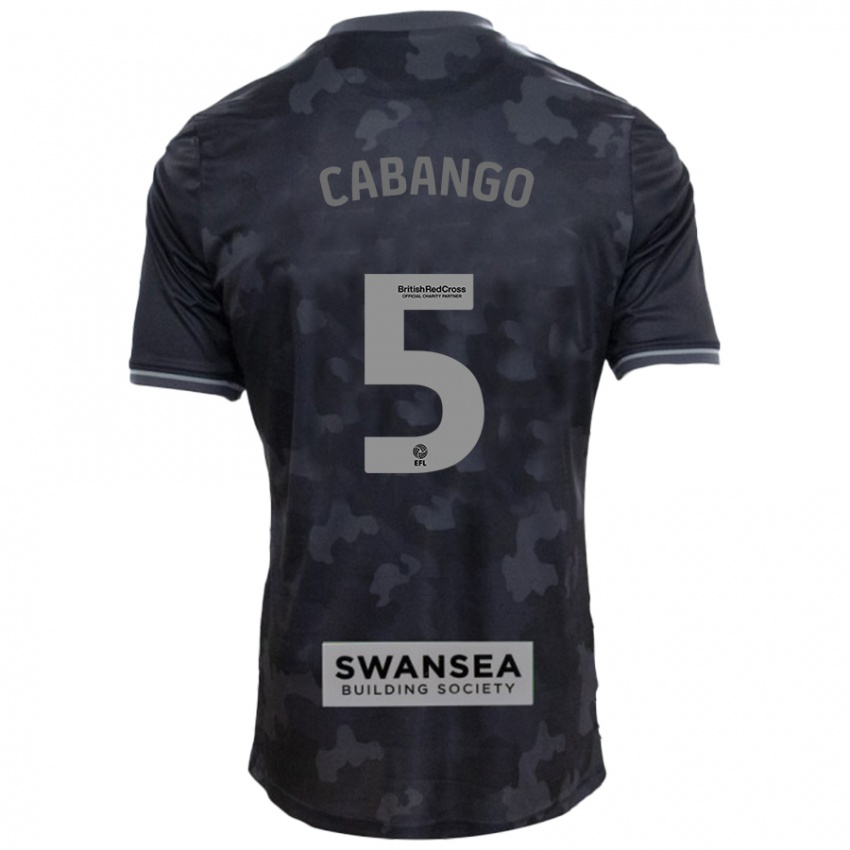 Kinder Ben Cabango #5 Schwarz Auswärtstrikot Trikot 2024/25 T-Shirt Schweiz