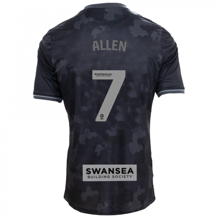 Kinder Joe Allen #7 Schwarz Auswärtstrikot Trikot 2024/25 T-Shirt Schweiz