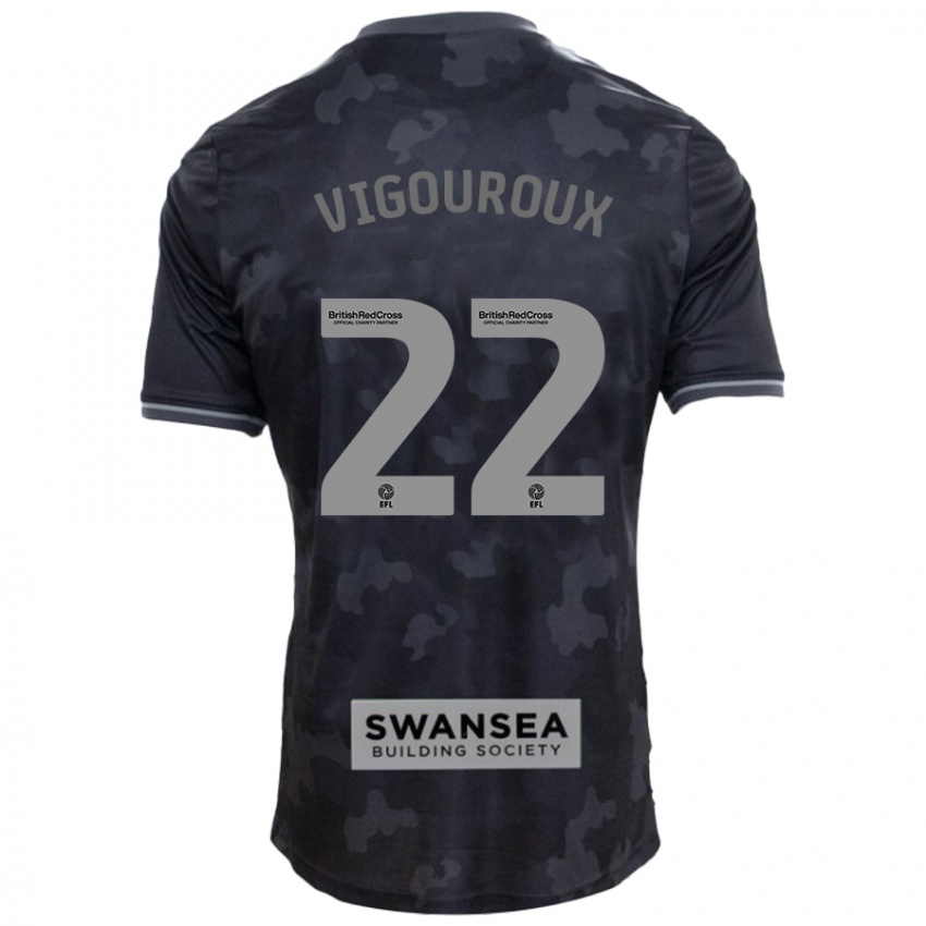 Kinder Lawrence Vigouroux #22 Schwarz Auswärtstrikot Trikot 2024/25 T-Shirt Schweiz