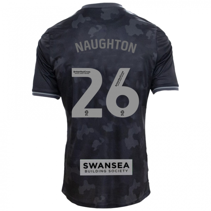 Kinder Kyle Naughton #26 Schwarz Auswärtstrikot Trikot 2024/25 T-Shirt Schweiz