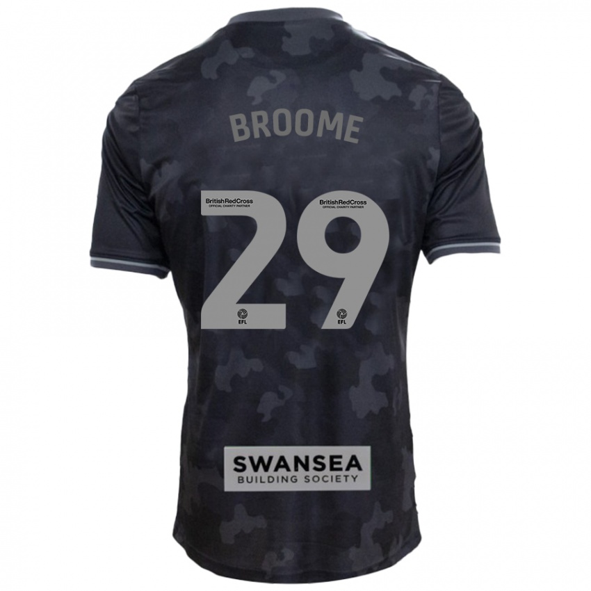 Kinder Nathan Broome #29 Schwarz Auswärtstrikot Trikot 2024/25 T-Shirt Schweiz