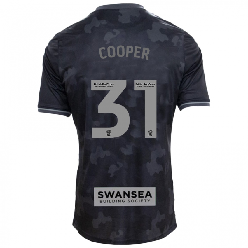 Kinder Oliver Cooper #31 Schwarz Auswärtstrikot Trikot 2024/25 T-Shirt Schweiz