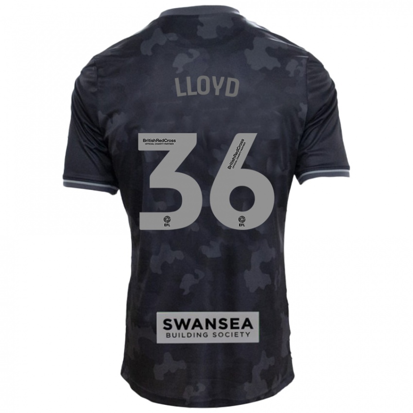 Kinder Ben Lloyd #36 Schwarz Auswärtstrikot Trikot 2024/25 T-Shirt Schweiz