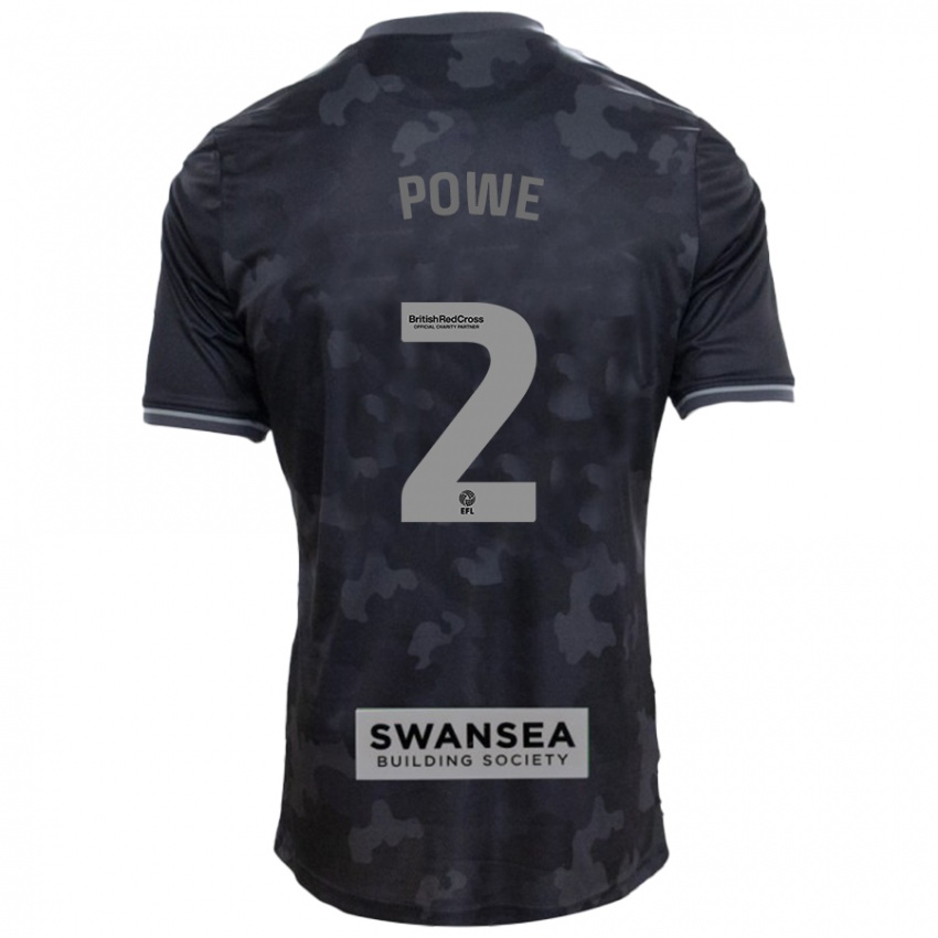 Kinder Alicia Powe #2 Schwarz Auswärtstrikot Trikot 2024/25 T-Shirt Schweiz