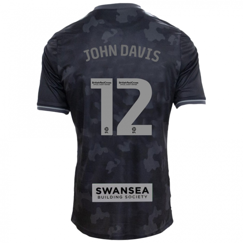 Kinder Stacey John-Davis #12 Schwarz Auswärtstrikot Trikot 2024/25 T-Shirt Schweiz