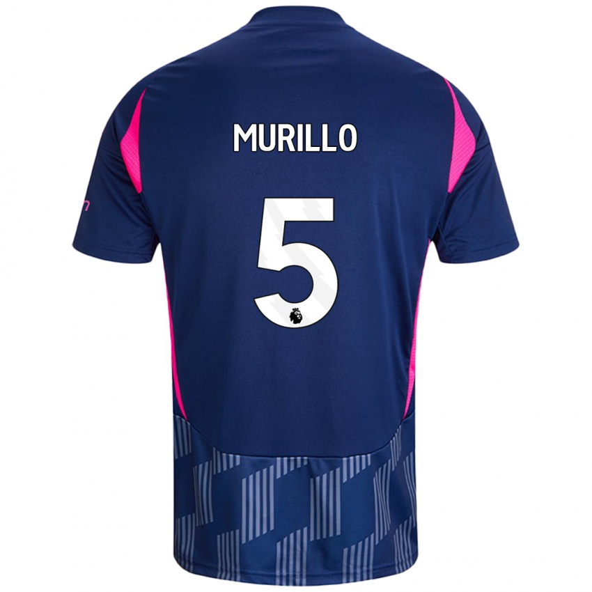 Kinder Murillo #5 Königsblau Rosa Auswärtstrikot Trikot 2024/25 T-Shirt Schweiz