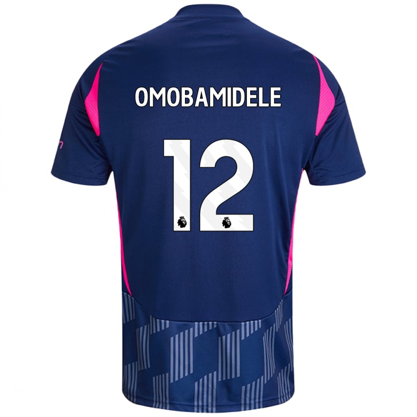 Kinder Andrew Omobamidele #12 Königsblau Rosa Auswärtstrikot Trikot 2024/25 T-Shirt Schweiz