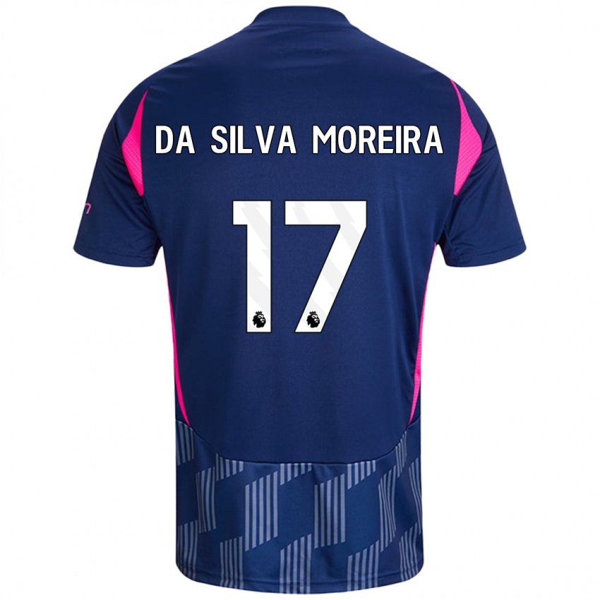 Kinder Eric Da Silva Moreira #17 Königsblau Rosa Auswärtstrikot Trikot 2024/25 T-Shirt Schweiz