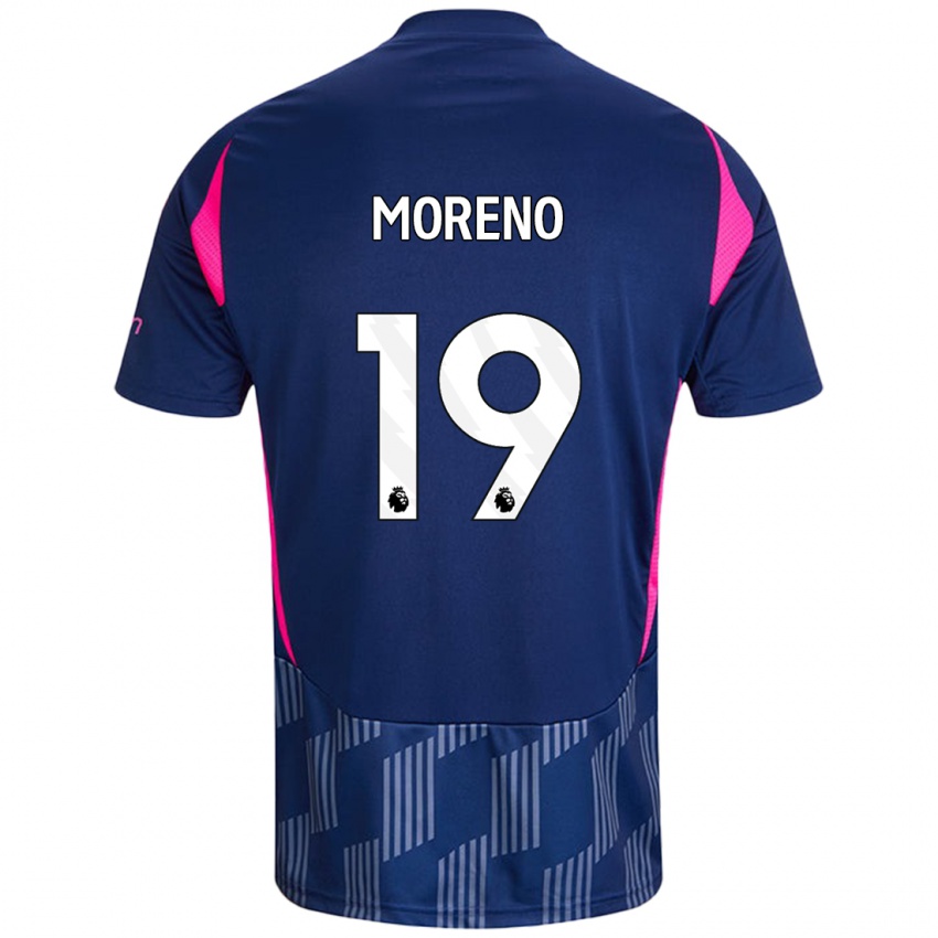 Kinder Álex Moreno #19 Königsblau Rosa Auswärtstrikot Trikot 2024/25 T-Shirt Schweiz