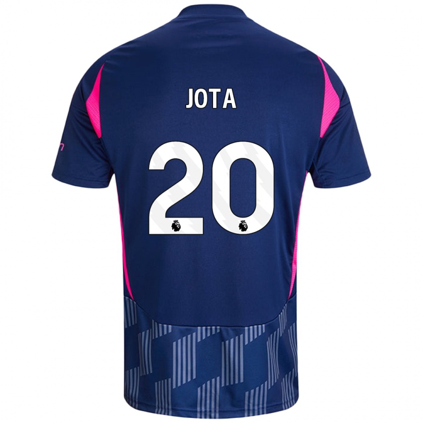 Kinder Jota Silva #20 Königsblau Rosa Auswärtstrikot Trikot 2024/25 T-Shirt Schweiz