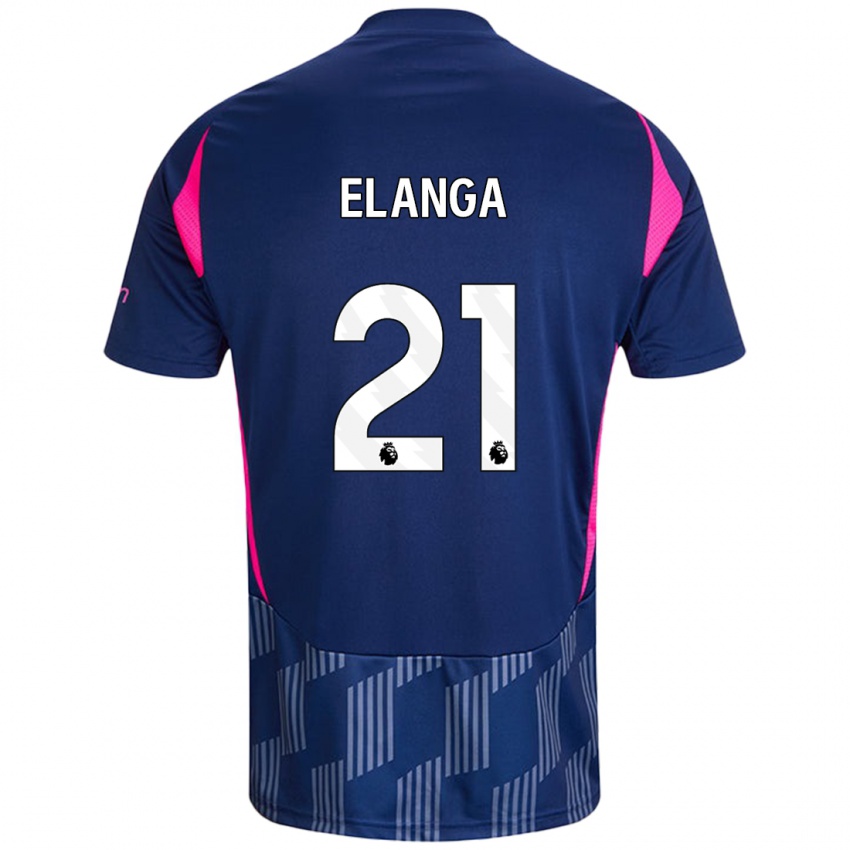 Kinder Anthony Elanga #21 Königsblau Rosa Auswärtstrikot Trikot 2024/25 T-Shirt Schweiz