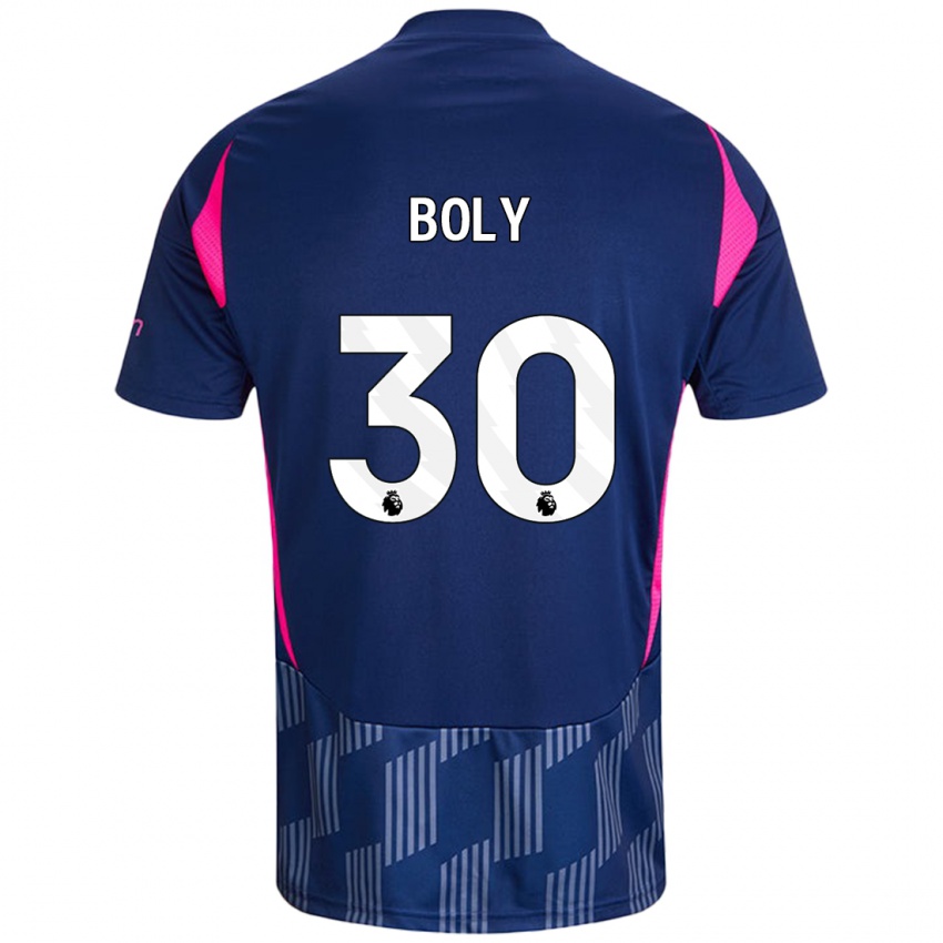 Kinder Willy Boly #30 Königsblau Rosa Auswärtstrikot Trikot 2024/25 T-Shirt Schweiz