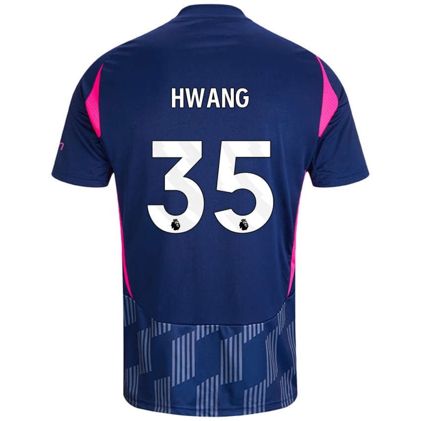 Kinder Ui-Jo Hwang #35 Königsblau Rosa Auswärtstrikot Trikot 2024/25 T-Shirt Schweiz