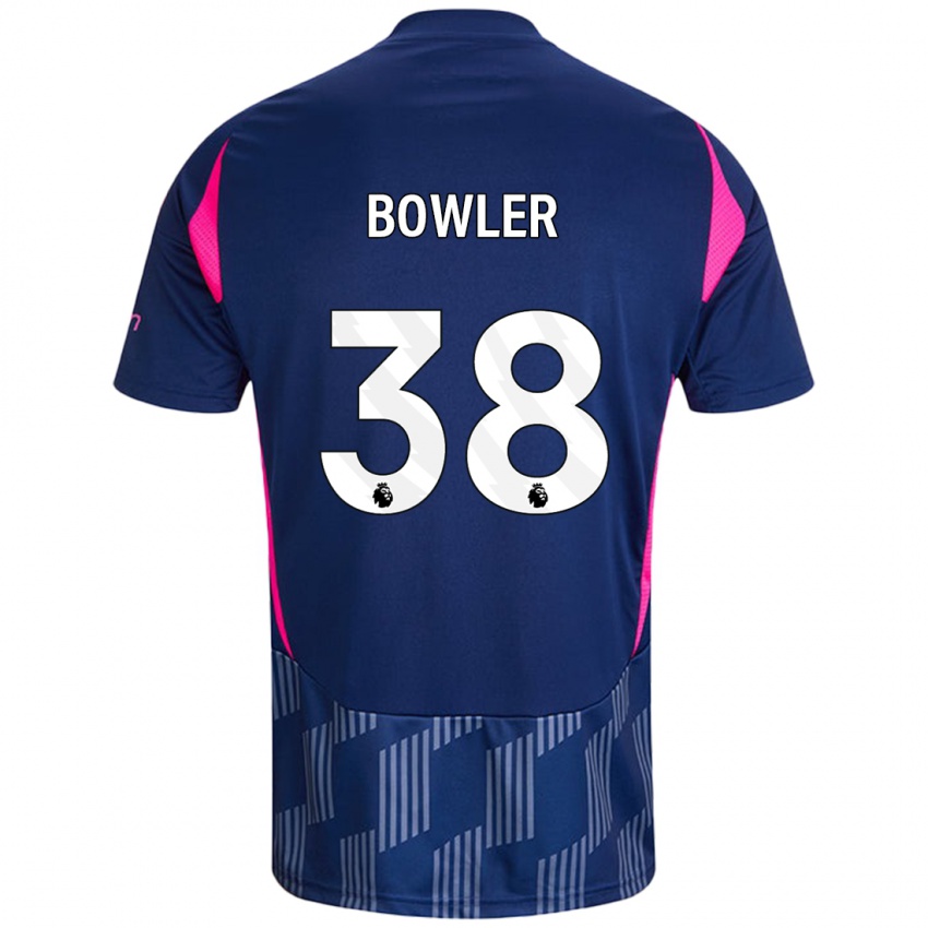 Kinder Josh Bowler #38 Königsblau Rosa Auswärtstrikot Trikot 2024/25 T-Shirt Schweiz