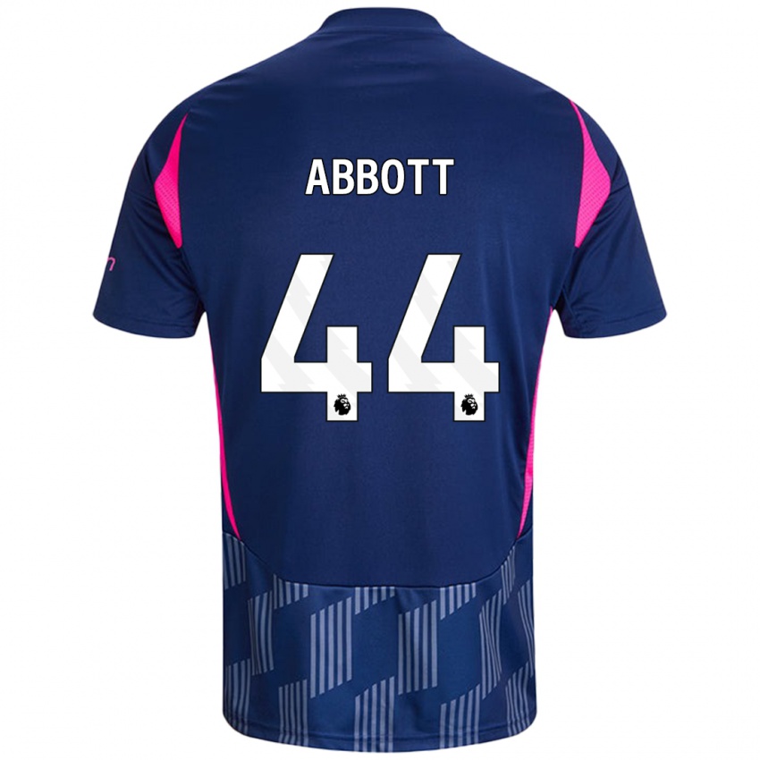 Kinder Zach Abbott #44 Königsblau Rosa Auswärtstrikot Trikot 2024/25 T-Shirt Schweiz