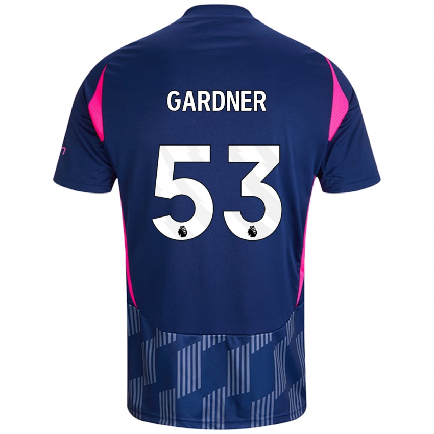 Kinder Joe Gardner #53 Königsblau Rosa Auswärtstrikot Trikot 2024/25 T-Shirt Schweiz