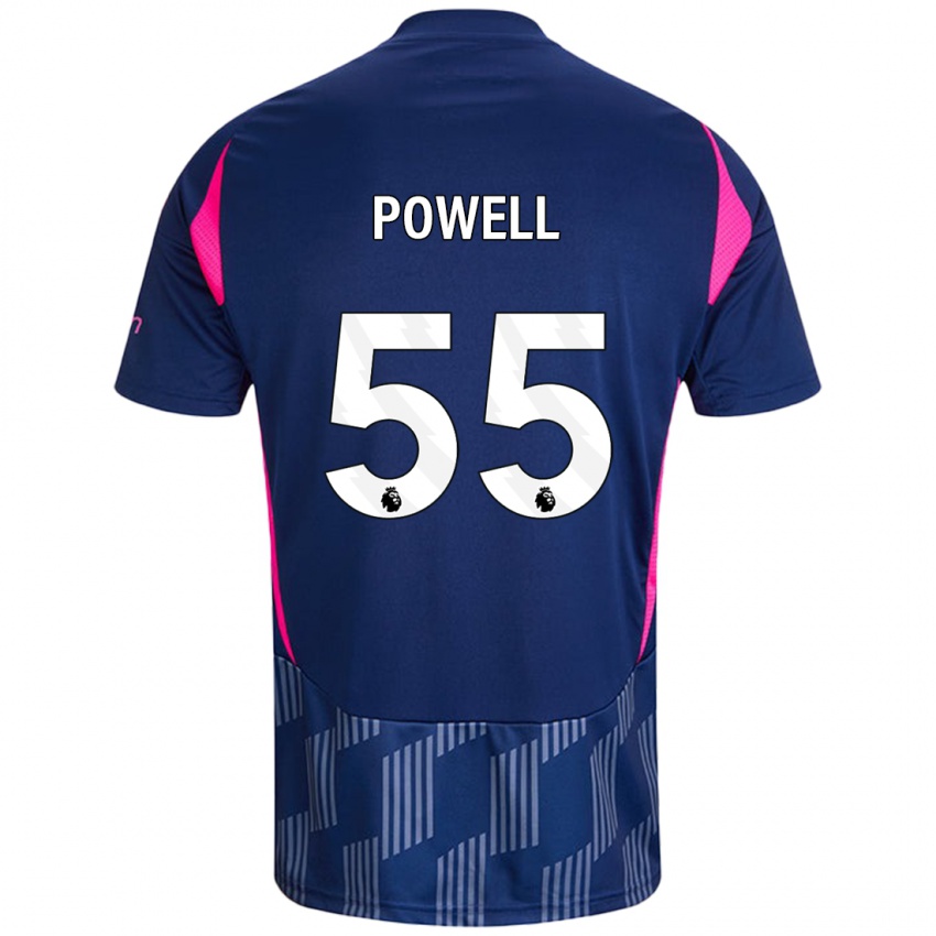 Kinder Josh Powell #55 Königsblau Rosa Auswärtstrikot Trikot 2024/25 T-Shirt Schweiz