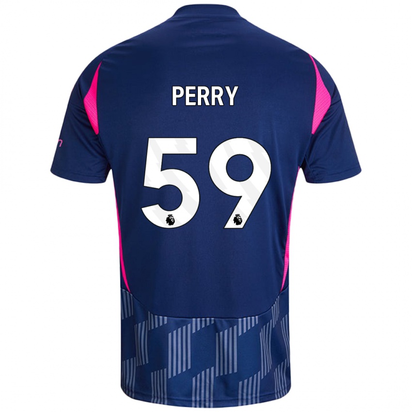 Kinder Ben Perry #59 Königsblau Rosa Auswärtstrikot Trikot 2024/25 T-Shirt Schweiz