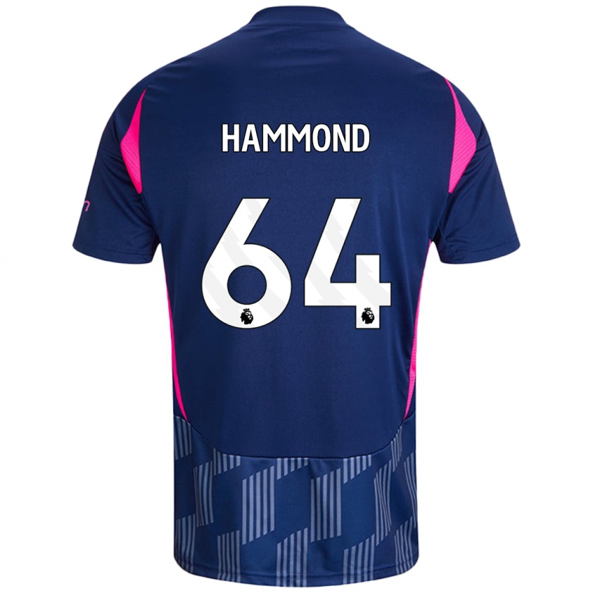 Kinder Ben Hammond #64 Königsblau Rosa Auswärtstrikot Trikot 2024/25 T-Shirt Schweiz