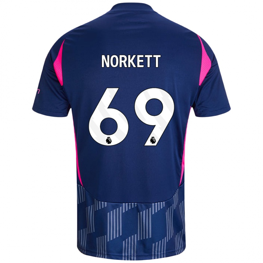 Kinder Manni Norkett #69 Königsblau Rosa Auswärtstrikot Trikot 2024/25 T-Shirt Schweiz