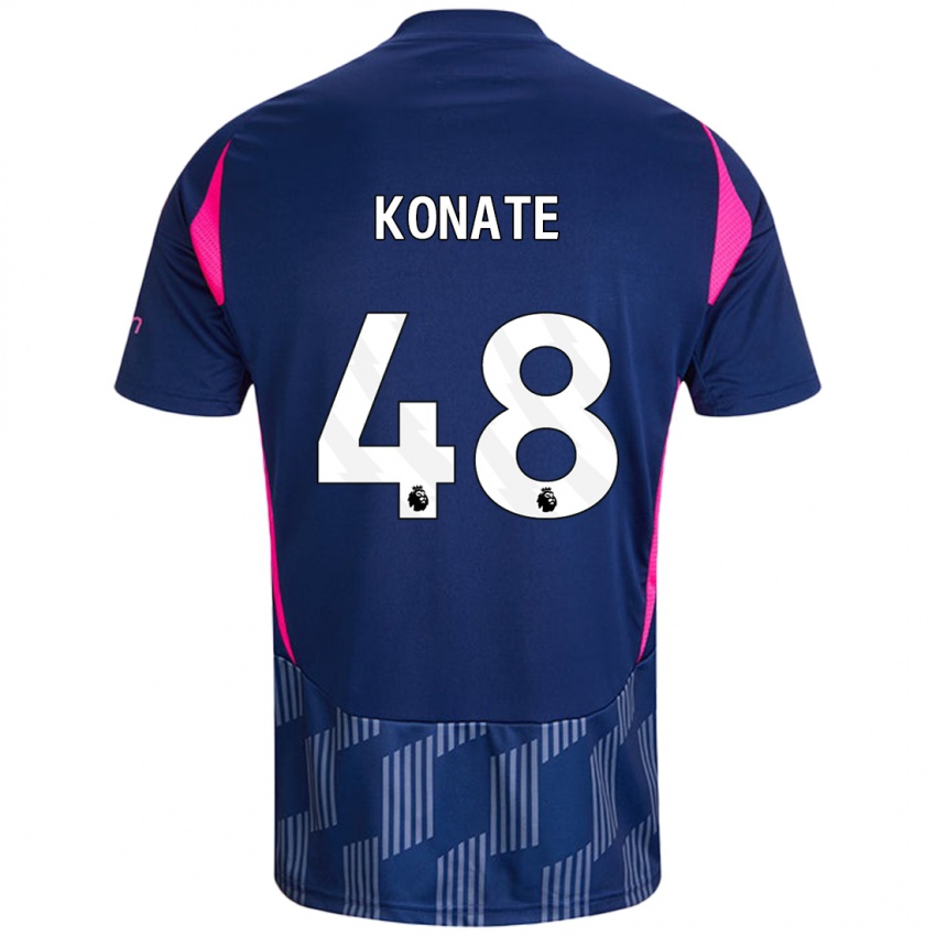 Enfant Maillot Ateef Konaté #48 Bleu Royal Rose Tenues Extérieur 2024/25 T-Shirt Suisse