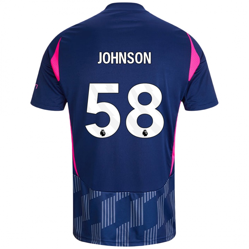 Kinder Pharrell Johnson #58 Königsblau Rosa Auswärtstrikot Trikot 2024/25 T-Shirt Schweiz