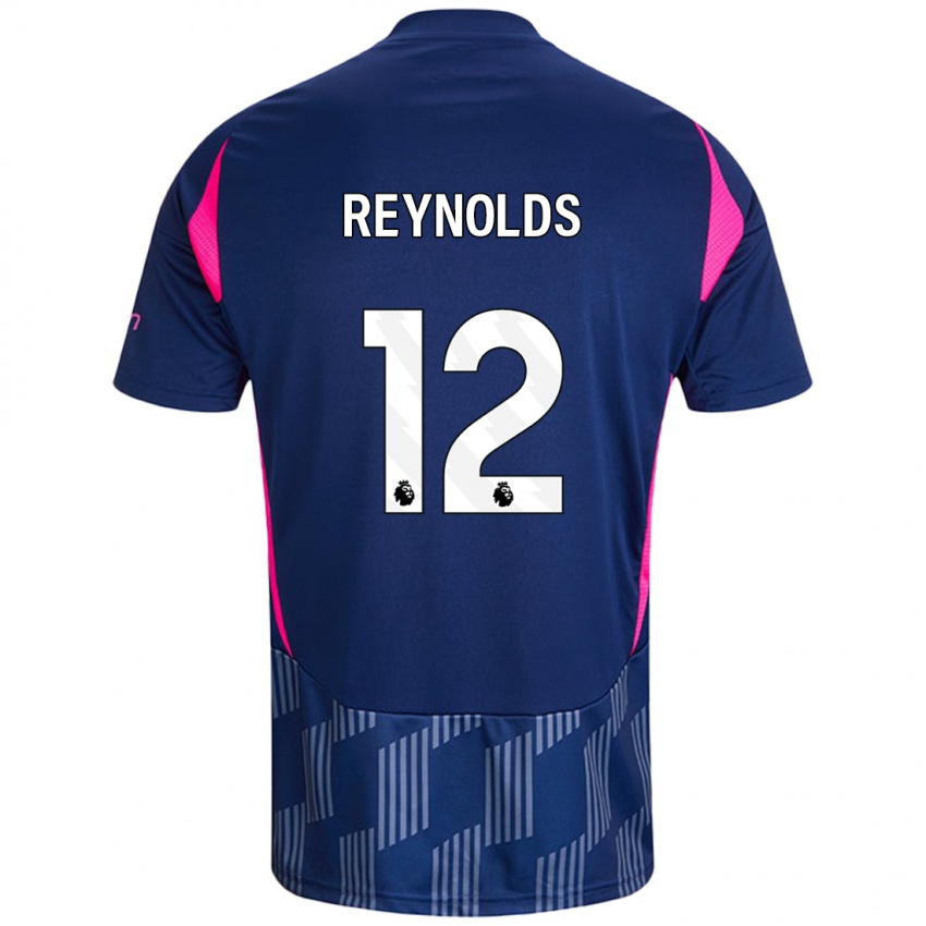 Kinder Niamh Reynolds #12 Königsblau Rosa Auswärtstrikot Trikot 2024/25 T-Shirt Schweiz