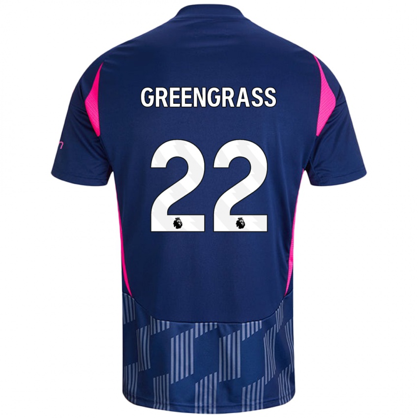 Kinder Charlotte Greengrass #22 Königsblau Rosa Auswärtstrikot Trikot 2024/25 T-Shirt Schweiz