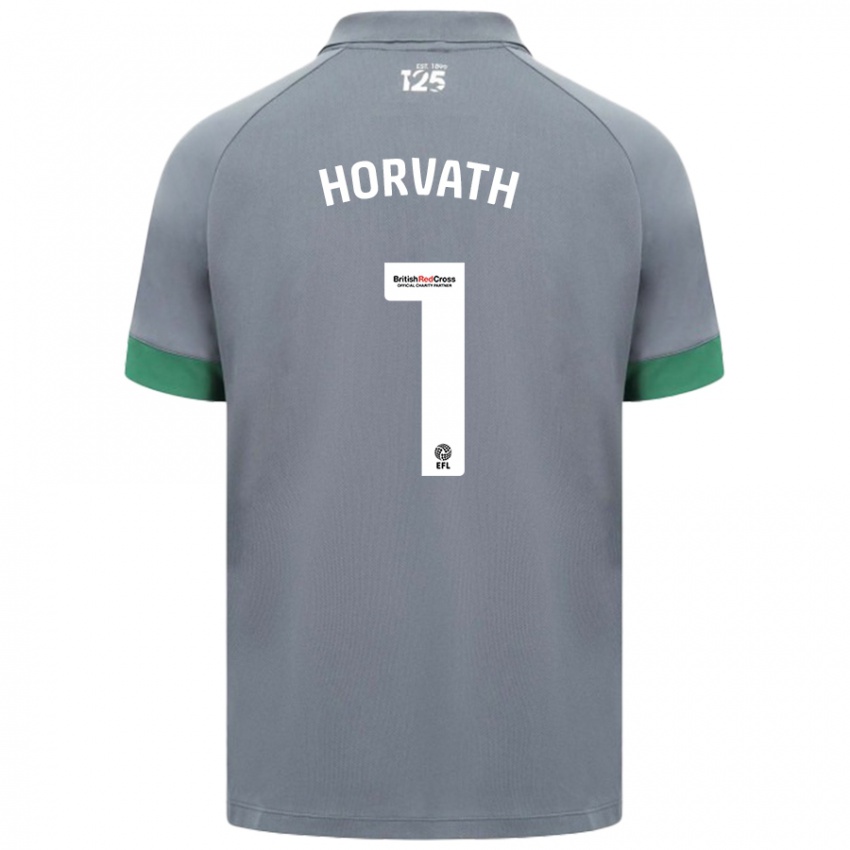 Kinder Ethan Horvath #1 Dunkelgrau Auswärtstrikot Trikot 2024/25 T-Shirt Schweiz