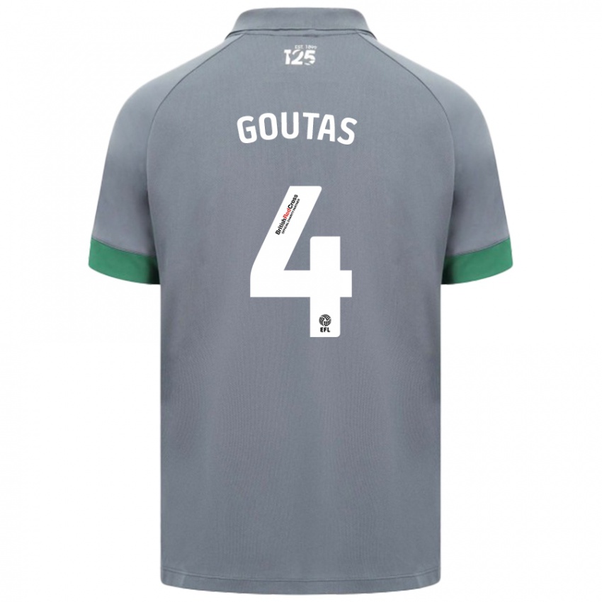 Kinder Dimitrios Goutas #4 Dunkelgrau Auswärtstrikot Trikot 2024/25 T-Shirt Schweiz