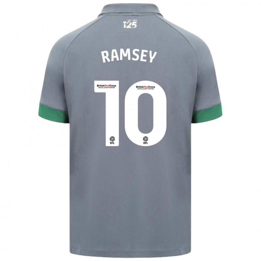 Kinder Aaron Ramsey #10 Dunkelgrau Auswärtstrikot Trikot 2024/25 T-Shirt Schweiz