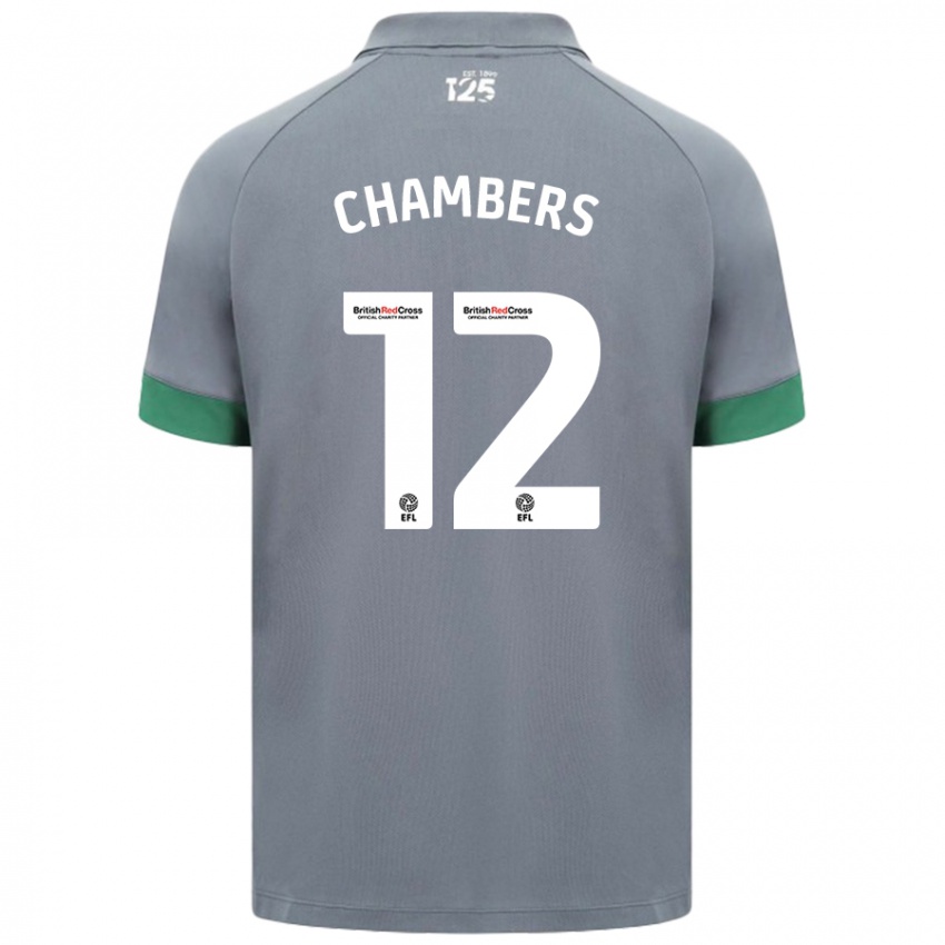 Kinder Calum Chambers #12 Dunkelgrau Auswärtstrikot Trikot 2024/25 T-Shirt Schweiz