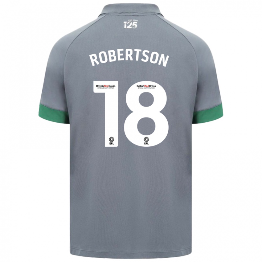 Kinder Alex Robertson #18 Dunkelgrau Auswärtstrikot Trikot 2024/25 T-Shirt Schweiz