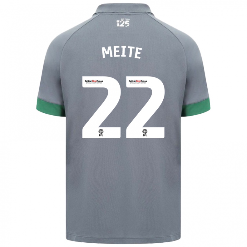 Kinder Yakou Méïté #22 Dunkelgrau Auswärtstrikot Trikot 2024/25 T-Shirt Schweiz