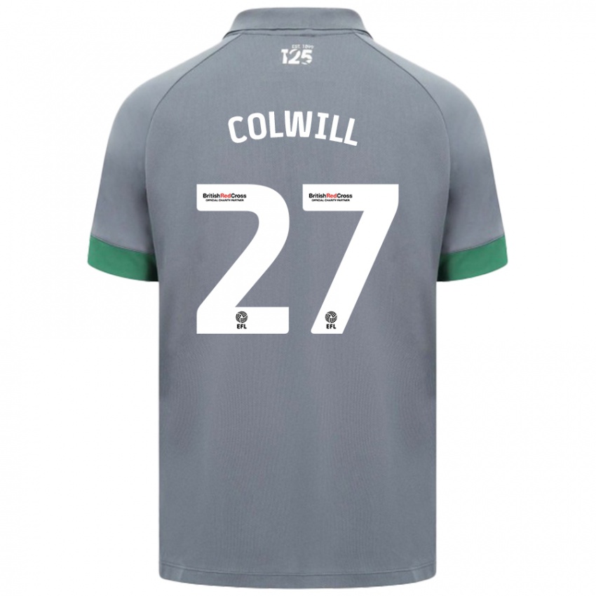 Kinder Rubin Colwill #27 Dunkelgrau Auswärtstrikot Trikot 2024/25 T-Shirt Schweiz