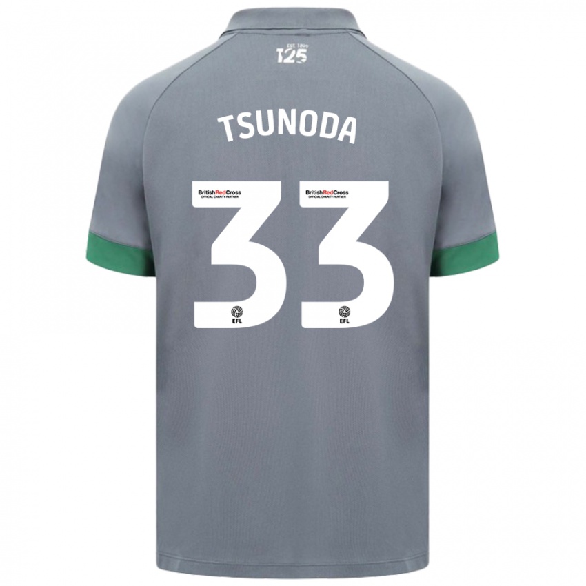 Kinder Ryotaro Tsunoda #33 Dunkelgrau Auswärtstrikot Trikot 2024/25 T-Shirt Schweiz