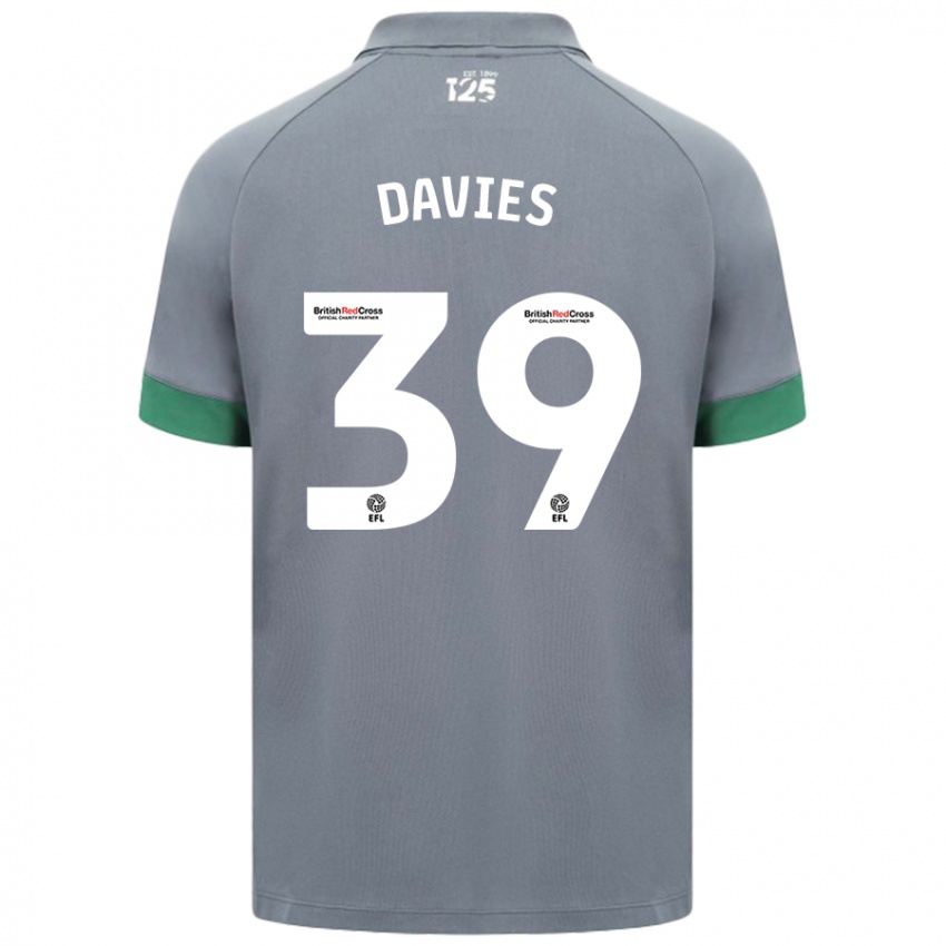 Kinder Isaak Davies #39 Dunkelgrau Auswärtstrikot Trikot 2024/25 T-Shirt Schweiz