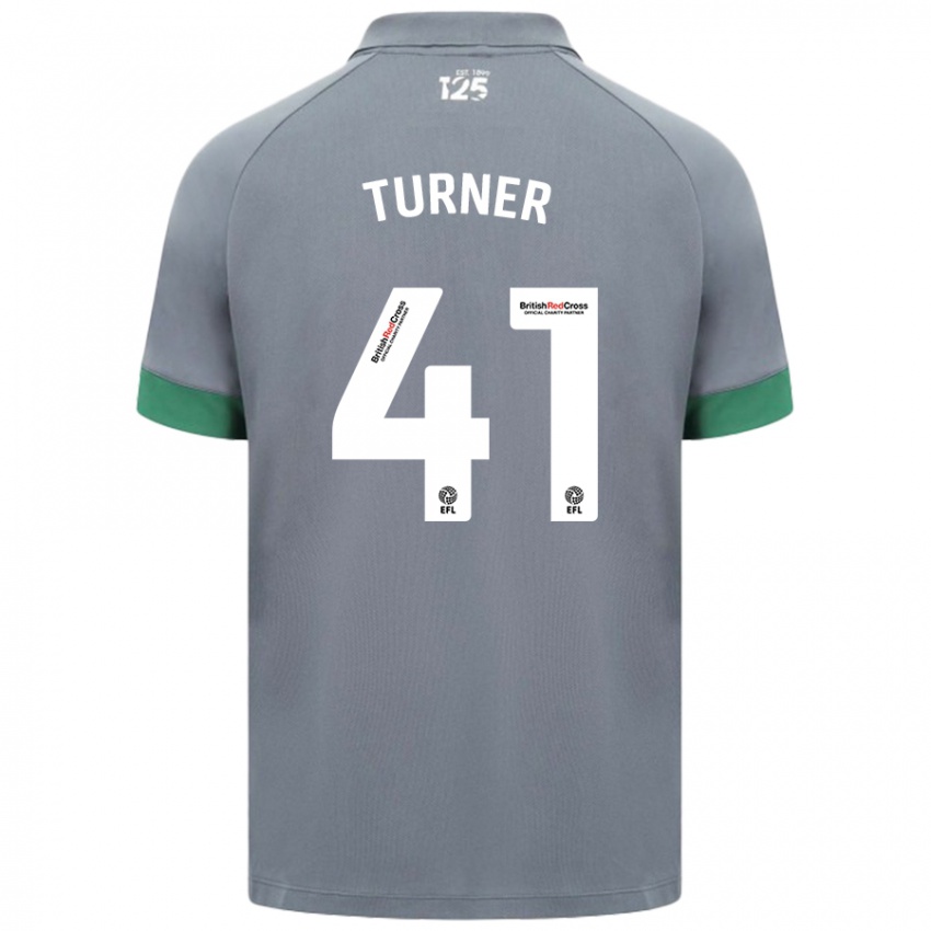 Kinder Matthew Turner #41 Dunkelgrau Auswärtstrikot Trikot 2024/25 T-Shirt Schweiz